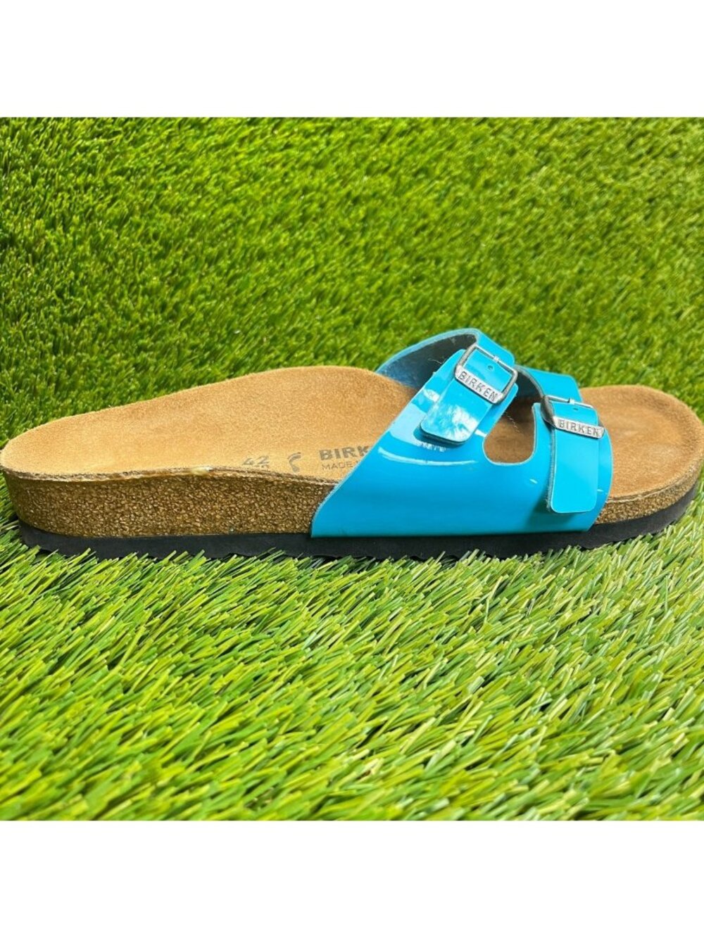 Birkenstock Ibiza Birko-Flor Mens Size 9 Womens 11 Blue Beach Slide Sandals